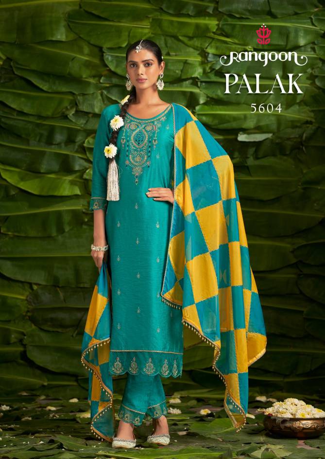 Palak By Rangoon Viscose Fancy Work Kurti With Bottom Dupatta Wholesale Price In Surat